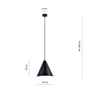 REBEL 1-lichts hanglamp - Zwart wit