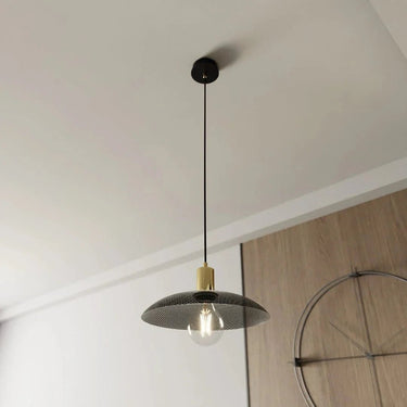 SPIRIT 1-lichts hanglamp - Zwart geperforeerd