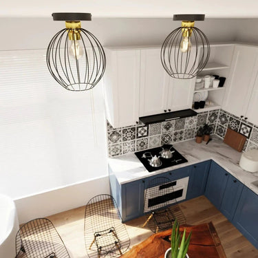 NEST 1-lichts plafondlamp - Zwart Goud