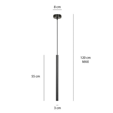 SELTER 1-lichts hanglamp - Zwart