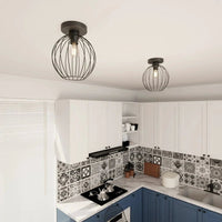NEST 1-lichts plafondlamp - Zwart frame - afbeelding 2