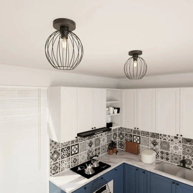 NEST 1-lichts plafondlamp - Zwart frame