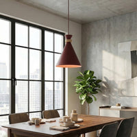 Zero hanglamp hout 1-lichts bordeaux
