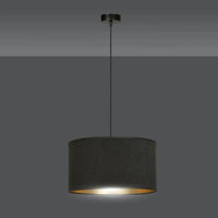 HILDE 1-lichts hanglamp - Zwart fluweel met goud - afbeelding 2