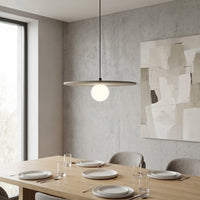 Calma hanglamp wit glas 1-lichts grijs