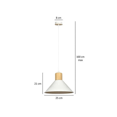 ROWEN 1-lichts hanglamp - Wit