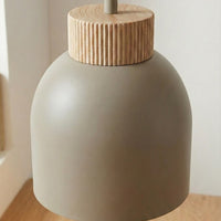 Kru hanglamp hout 1-lichts mokka