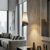 Moda hanglamp textiel 1-lichts grijs zwart