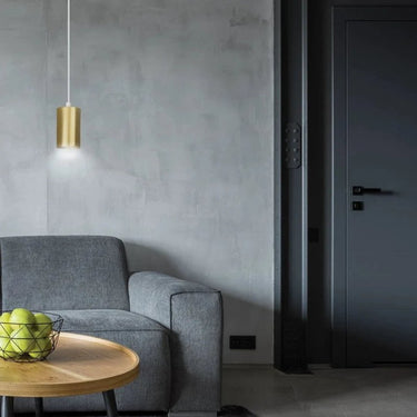 TRAKER 1-lichts hanglamp - Wit goud frame