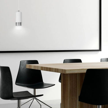 FUMIKO 1-lichts hanglamp - Wit chroom