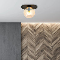 PLAZA 1-lichts plafondlamp - Amber glas - afbeelding 2