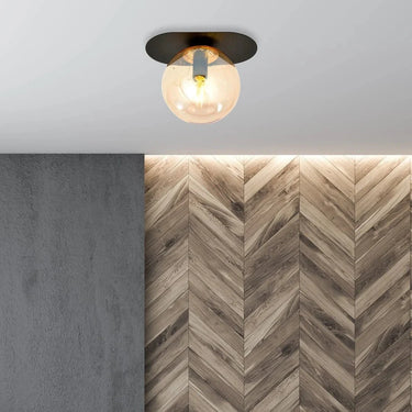PLAZA 1-lichts plafondlamp - Amber glas