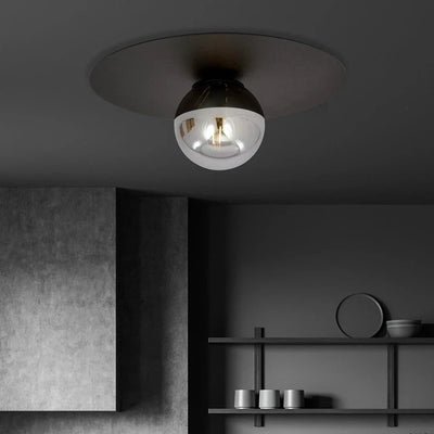 SOLAR 1-lichts plafondlamp - Smoked glas