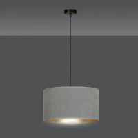 HILDE 1-lichts hanglamp - Grijs fluweel - afbeelding 2