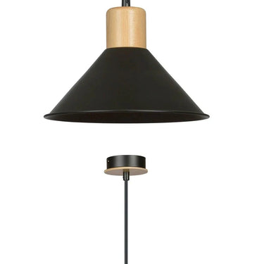 ROWEN 1-lichts hanglamp - Zwart metaal