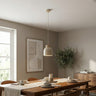 Vigo hanglamp hout 1-lichts mokka hanglamp met lampenkap - sfeervol in een Scandinavisch interieur