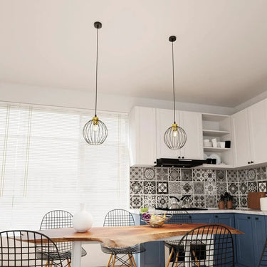NANDO 1-lichts hanglamp - Zwart met goud