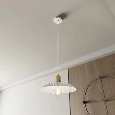 SPIRIT 1-lichts hanglamp - Wit met gouden accent