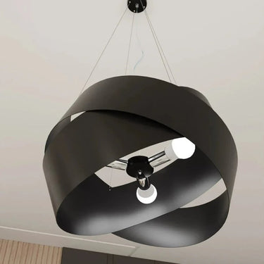 VIENO 2-lichts hanglamp - Zwart metaal