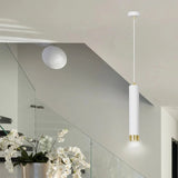 KIBO 1-lichts hanglamp - Wit met goud hanglamp met buisvorm - afbeelding 5