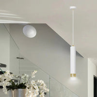KIBO 1-lichts hanglamp - Wit met goud hanglamp met buisvorm - afbeelding 5