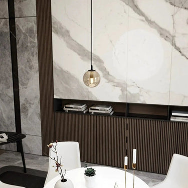 COSMO 1-lichts hanglamp - Amber glas