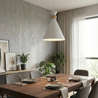Zero hanglamp hout 1-lichts wit hanglamp met lampenkap - afbeelding 6