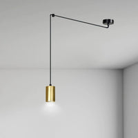 TRAKER 1-lichts hanglamp - Zwart goud hanglamp met lampenkap - afbeelding 6