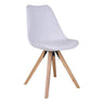 Set van 2 - Eetkamerstoel Bergen - Kunstleer Wit - 48 cm breed - Mooier Thuis