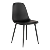 Set van 2 - Eetkamerstoel Stockholm - Kunstleer Zwart - 44 cm breed - Mooier Thuis