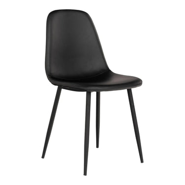 Set van 2 - Eetkamerstoel Stockholm - Kunstleer Zwart