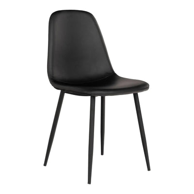Set van 2 - Eetkamerstoel Stockholm - Kunstleer Zwart