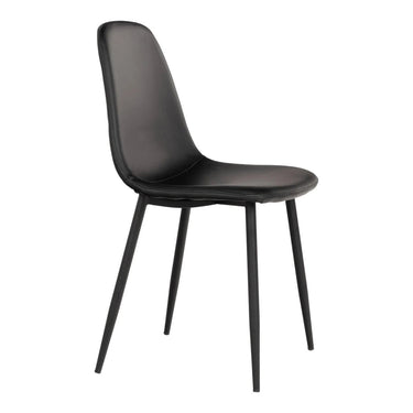 Set van 2 - Eetkamerstoel Stockholm - Kunstleer Zwart