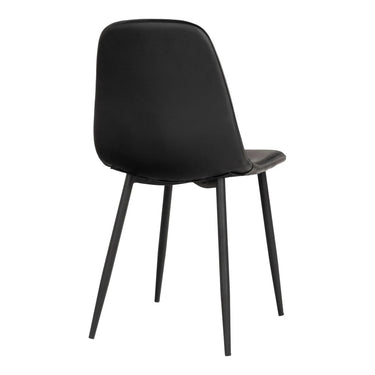 Set van 2 - Eetkamerstoel Stockholm - Kunstleer Zwart
