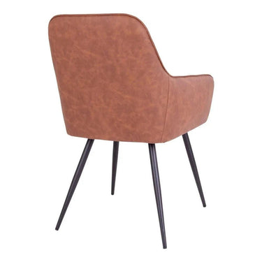Set van 2 - Eetkamerstoel Harbo - Kunstleer Cognac