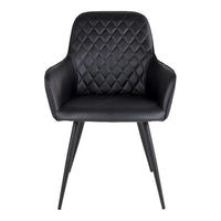 House of Nordic Set van 2 - Eetkamerstoel Harbo - Kunstleer Zwart