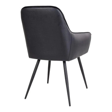 Set van 2 - Eetkamerstoel Harbo - Kunstleer Zwart