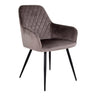 Set van 2 - Eetkamerstoel Harbo - Velvet Bruin - 57 cm breed - Mooier Thuis