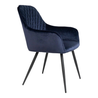 Set van 2 - Eetkamerstoel Harbo - Velvet Blauw