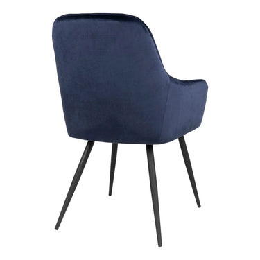 Set van 2 - Eetkamerstoel Harbo - Velvet Blauw