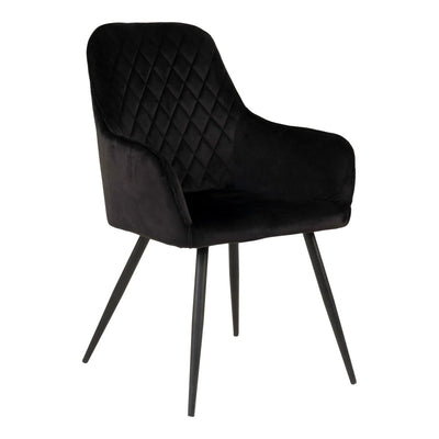 Set van 2 - Eetkamerstoel Harbo - Velvet Zwart