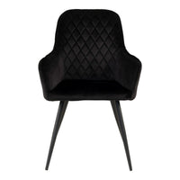 House of Nordic Set van 2 - Eetkamerstoel Harbo - Velvet Zwart