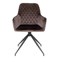 House of Nordic Eetkamerstoel Harbo - Draaibaar - Velvet Bruin
