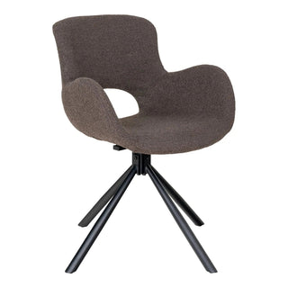Set van 2 - Eetkamerstoel Amorim - Draaibaar - Bouclé Mushroom - Mooier Thuis