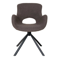 House of Nordic Set van 2 - Eetkamerstoel Amorim - Draaibaar - Bouclé Mushroom