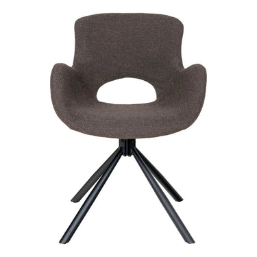 Set van 2 - Eetkamerstoel Amorim - Draaibaar - Bouclé Mushroom