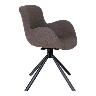 Set van 2 - Eetkamerstoel Amorim - Draaibaar - Bouclé Mushroom