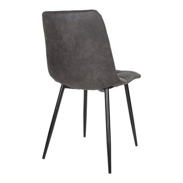 Set van 2 - Eetkamerstoel Middelfart - Microvezel Grijs