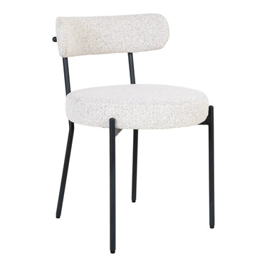 Set van 2 - Eetkamerstoel Badalona - Bouclé Wit