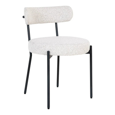 Set van 2 - Eetkamerstoel Badalona - Bouclé Wit